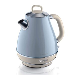Ariete Vintage 1.7 Litres Electric Kettle with Water Level Indicator, Automatic Auto Shutdown, 2000 Watts (KETTLEVINTAGE1.7LT, Light Blue)