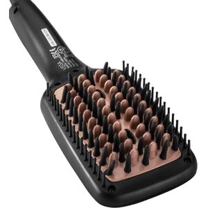 Vega X-Look Paddle Hair Straighening Brush with Silica Gel Coated Bristles, Ionic & Anti-Sclad Technology, Black (VHSB-02)