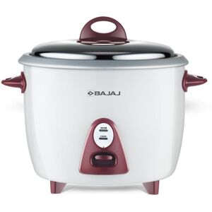 Bajaj Majesty New RCX3 Multifunction Cooker with 1.5 Litres, Cool Touch Handles (White and Pink)