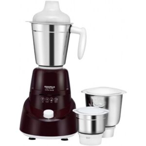 Maharaja Turbo Twist Mixer Grinder with Air Ventilation System, 3 Stainless Steel Versatile, 5 in 1 Chutney Blades (Burgundy)