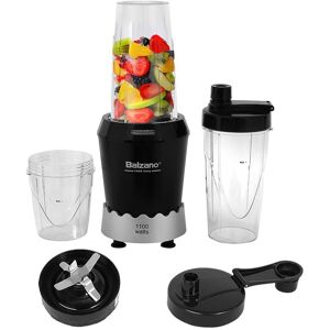 Balzano High Speed Nutri-PRO Bullet Mixer Grinder with 1100W Motor, Juices / Smoothie Maker, 2 Jars & 1 Universal Blade (EK2305BLACK, Black)