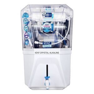 Kent Crystal Alkaline Next Generation RO+UF+ALKALINE+UV Water Purifier with Zero Water Wastage Technology, UV LED Light in Storage Tank