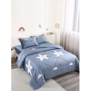 URBAN DREAM Kids Grey & White Cartoon Characters Printed Double Queen Bedding Set