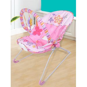 Baby Moo Kids Pink Jungle Friends Bouncer Rocker With Musical Hanging Toys