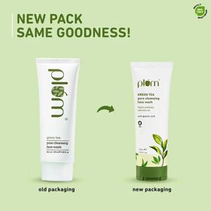Plum Goodness Green Tea Pore Cleansing Face Wash Fights Acne Contols Oil Gently Exfoliates Soap-Free Plum Goodness