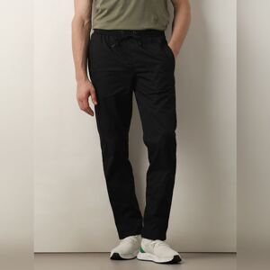 SELECTED HOMME Black Mid Rise Straight Fit Pants