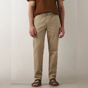 SELECTED HOMME Beige Mid Rise Straight Fit Pants