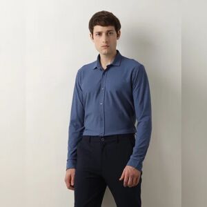 SELECTED HOMME Blue Knitted Full Sleeves Shirt