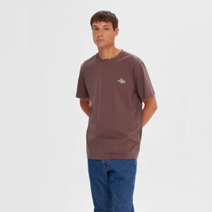 SELECTED HOMME Brown Organic Cotton T-shirt