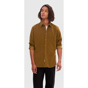 SELECTED HOMME Brown Corduroy Full Sleeves Shirt