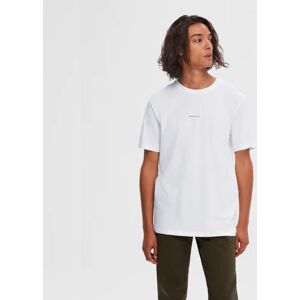 SELECTED HOMME White Logo Print Crew Neck T-shirt