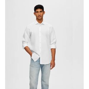 SELECTED HOMME White Cotton Full Sleeves Shirt