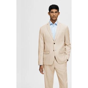 SELECTED HOMME Beige Structured Suit-Set Blazer