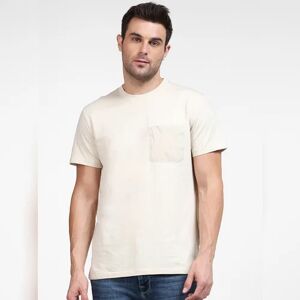 SELECTED HOMME Beige Organic Cotton T-shirt
