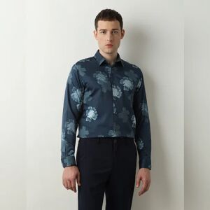 SELECTED HOMME Blue Floral Full Sleeves Shirt