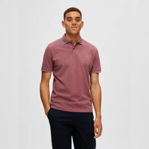 SELECTED HOMME Dull Pink Organic Cotton Polo T-shirt
