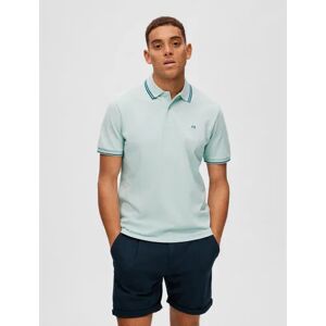 SELECTED HOMME Blue Organic Cotton Polo T-shirt