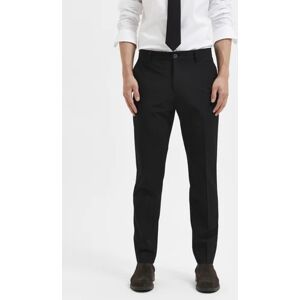 SELECTED HOMME Black Mid Rise Suit-Set Trousers