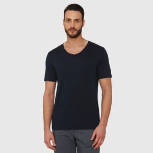 SELECTED HOMME Dark Blue Slim Fit V Neck T-Shirt