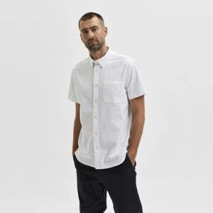 SELECTED HOMME Blue Organic Cotton Half Sleeves Shirt