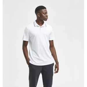 SELECTED HOMME White Organic Cotton Polo Neck T-shirt