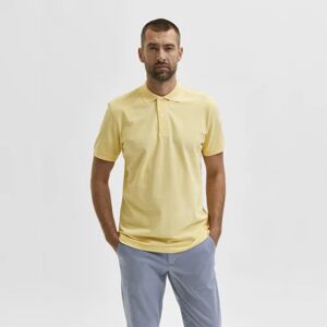 SELECTED HOMME Yellow Organic Cotton Polo Neck T-shirt