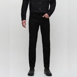SELECTED HOMME Black Mid Rise Scott Straight Fit Jeans
