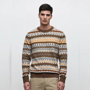SELECTED HOMME Brown FAIR ISLE Pullover