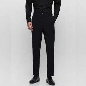 SELECTED HOMME Dark Blue Mid Rise Slim Fit Tailored Trousers