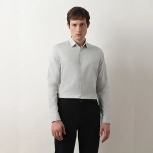 SELECTED HOMME Light Grey Dobby Full Sleeves Shirt