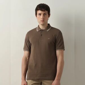 SELECTED HOMME Dark Brown Organic Cotton Polo T-shirt