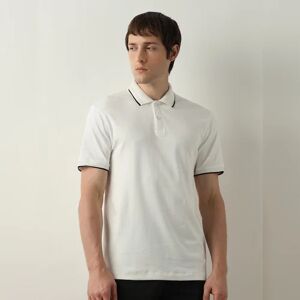 SELECTED HOMME White Cotton Polo T-shirt