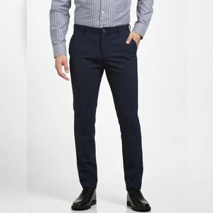 SELECTED HOMME Navy Blue Mid Rise Formal Suit-Set Trousers