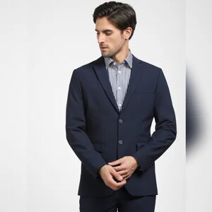 SELECTED HOMME Navy Blue Double Button Suit-Set Blazer