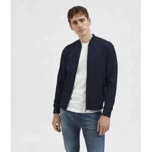 SELECTED HOMME Dark Blue Sweat Bomber Jacket