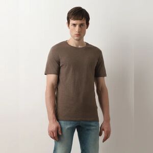 SELECTED HOMME Dark Brown Organic Cotton Crew Neck T-shirt