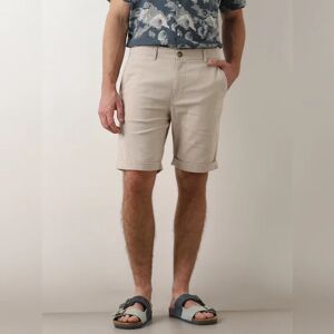 SELECTED HOMME Beige Mid Rise Cotton Shorts