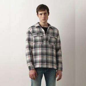 SELECTED HOMME Off-White Check Print Overshirt