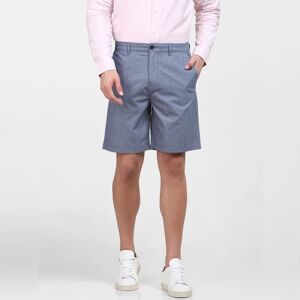 SELECTED HOMME Blue Organic Cotton Striped Shorts
