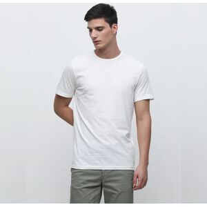 SELECTED HOMME White Organic Cotton Solid T-shirt