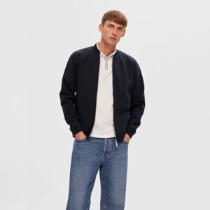 SELECTED HOMME Dark Blue Jersey Bomber Jacket