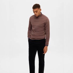 SELECTED HOMME Brown Merino Wool CoolMax Pullover