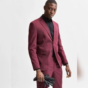 SELECTED HOMME Maroon Slim Fit Suit Blazer