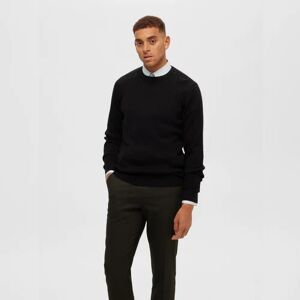 SELECTED HOMME Black Cable Knit Pullover
