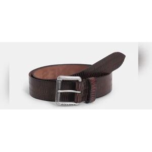 JACK & JONES JACK&JONES Brown Laser Print Leather Belt