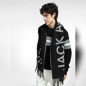 JACK & JONES JACK&JONES Black Logo Print Scarf