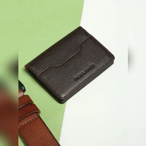 JACK & JONES JACK&JONES Brown Premium Leather Card Holder