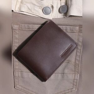 JACK & JONES JACK&JONES Dark Brown Premium Leather Wallet