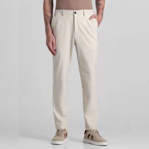 JACK & JONES JACK&JONES Beige Mid Rise Casual Pants