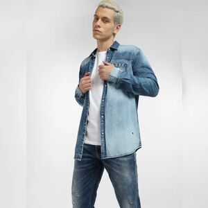 JACK & JONES JACK&JONES Blue Denim Full Sleeves Shirt